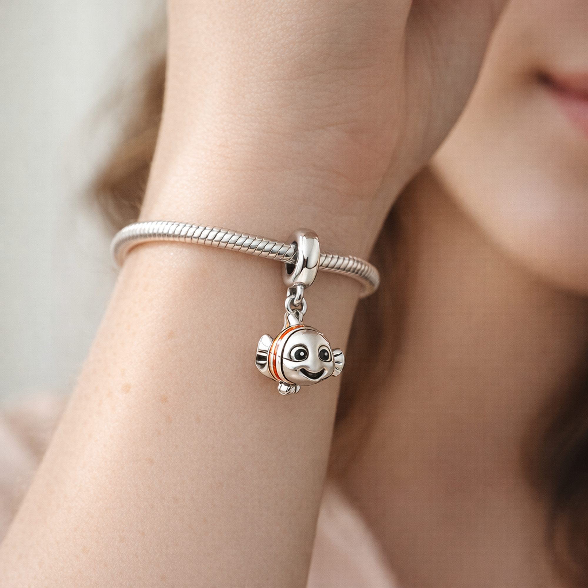 Clownfish Dangle - Clownfish Dangle Charm — worn on wrist