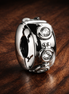 Silver Crystal Barrel - Silver Crystal Barrel Charm — display on walnut