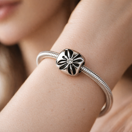 Sparkling Sunburst Clip Charm — worn on wrist
