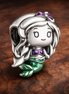 Ariel Mermaid Charm - Ariel Mermaid Mini Charm — display on walnut