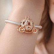 Disney Cinderella Sparkling Carriage Charm — worn on wrist