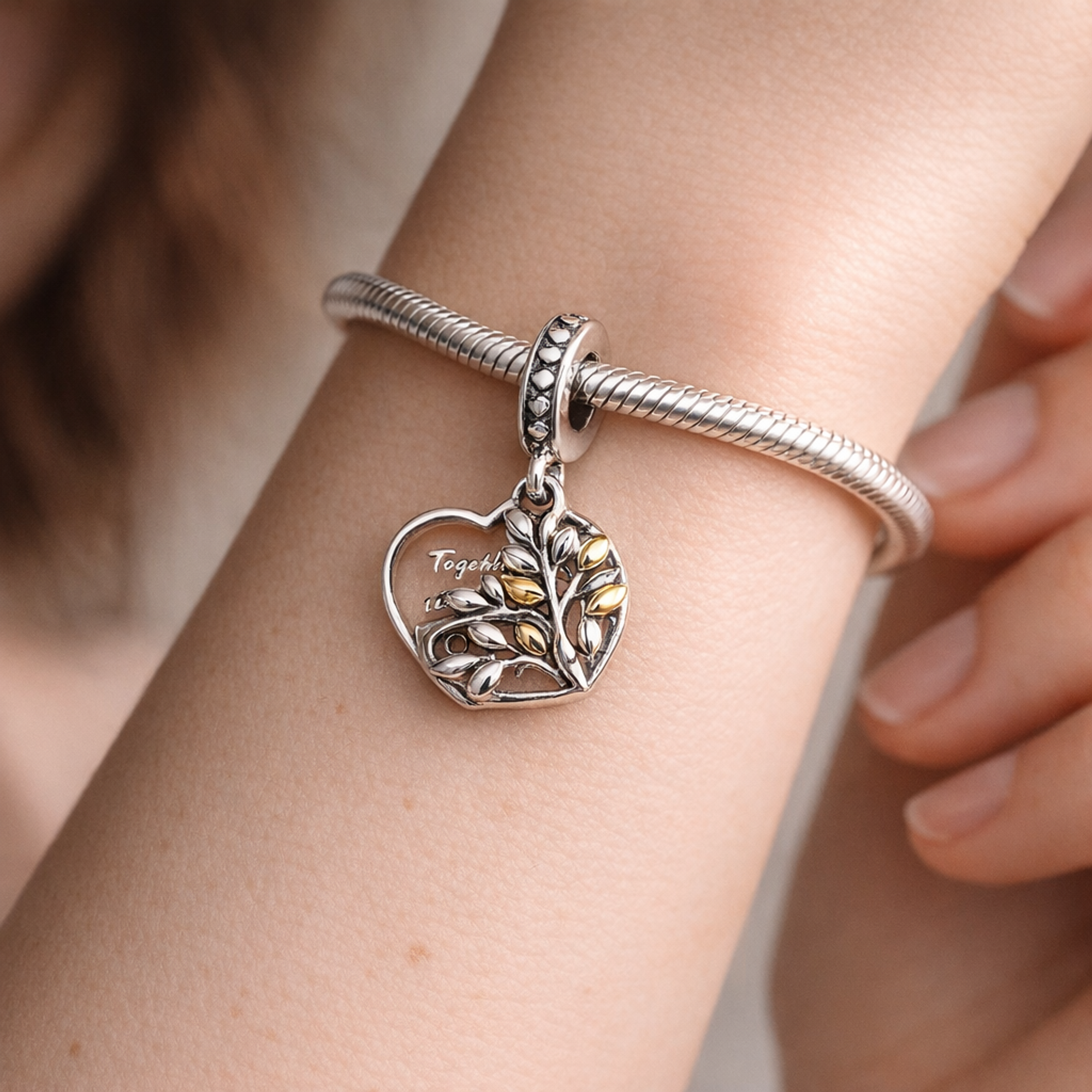 Together Tree Dangle - Together Family Tree Dangle — worn on wrist