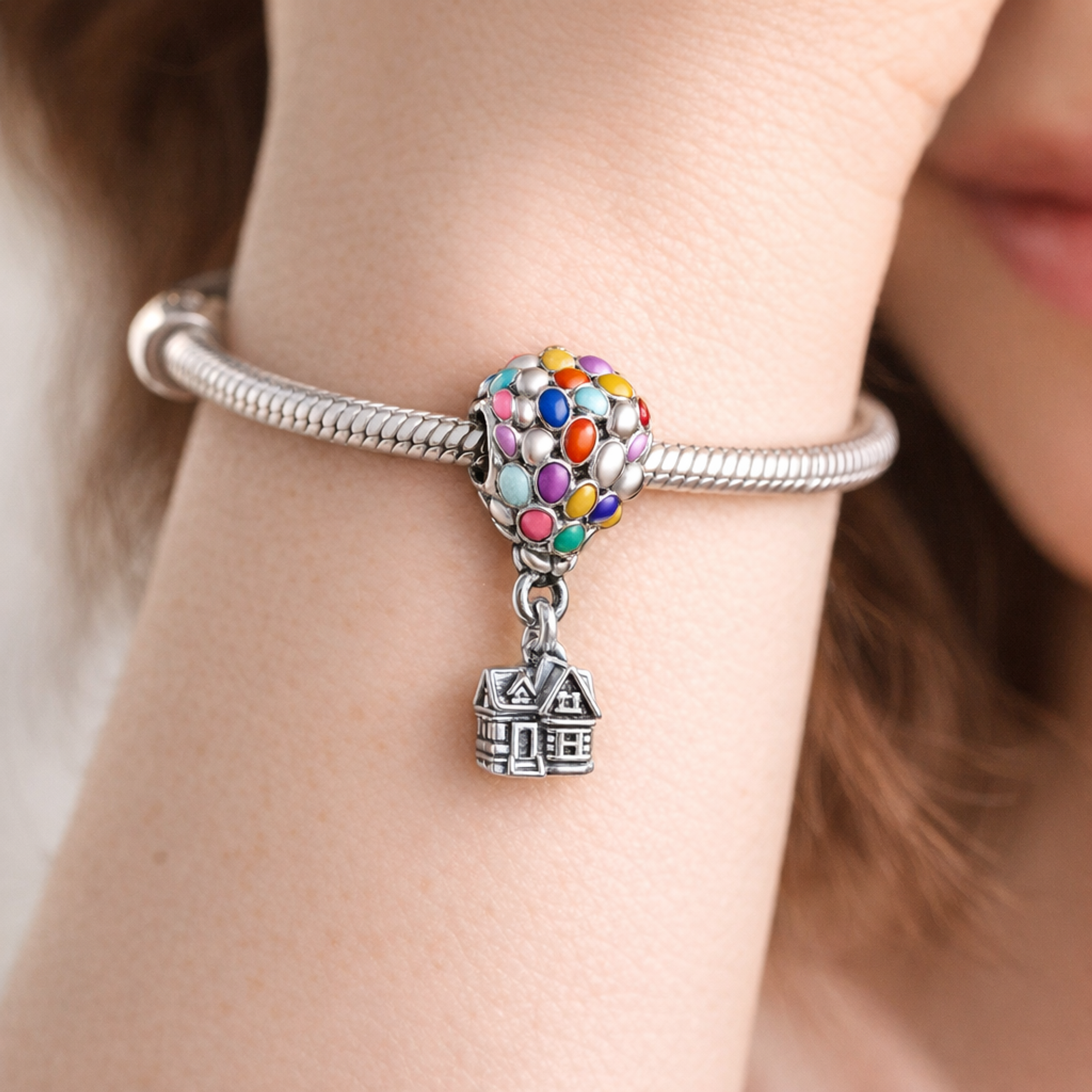 Disney Pixar Up House & Balloons Charm — worn on wrist