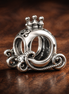 Silver Carriage Charm - Cinderella Silver Carriage Charm — display on walnut