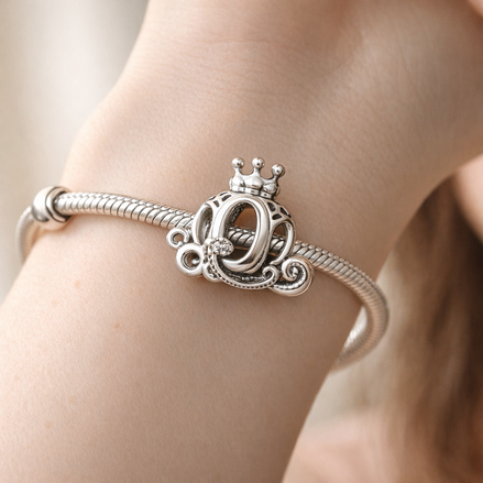 Silver Carriage Charm - Cinderella Silver Carriage Charm — worn on wrist