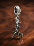 Princess In Golden Ballgown - Princess In Golden Ballgown Dangle Charm — display on walnut