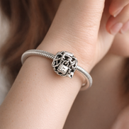 Openwork Chain Link Padlock Charm — worn on wrist