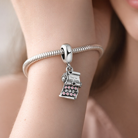 Love Letter Calendar Dangle Charm - Love Letter Calendar Dangle Charm — worn on wrist