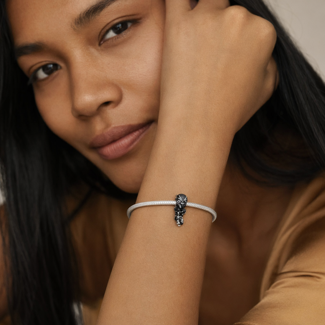 Marvel The Avengers Black Panther Charm — worn on wrist