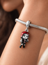 Black Widow Character Dangle Charm - Black Widow Character Dangle Charm — worn on wrist