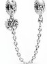 Sterling Silver Family Tree Safety Chain Charm