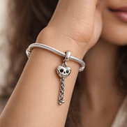Bow Safety Chain Charm - Bow Safety Chain Charm — worn on wrist
