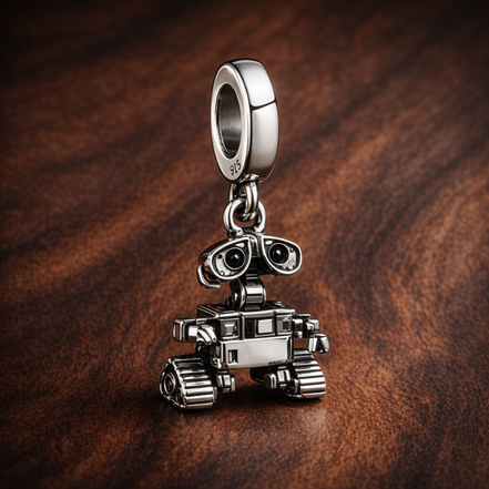 Disney Pixar Wall-E Dangle Charm — display on walnut