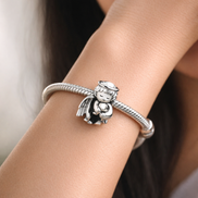 Silver Halo Angel Charm - Silver Halo Angel Charm — worn on wrist