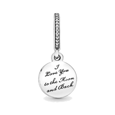 Moon & Blue Sky Dangle Charm - ZZ761 - 791993CZ image 2
