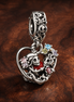 Disney Winnie the Pooh & Piglet Double Dangle Charm — display on walnut