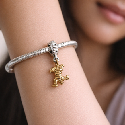 Disney Winnie the Pooh Tigger Dangle Charm — worn on wrist