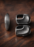 Silver Letter B - Silver Letter B Charm — display on walnut