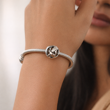 Letter C Alphabet Charm — worn on wrist