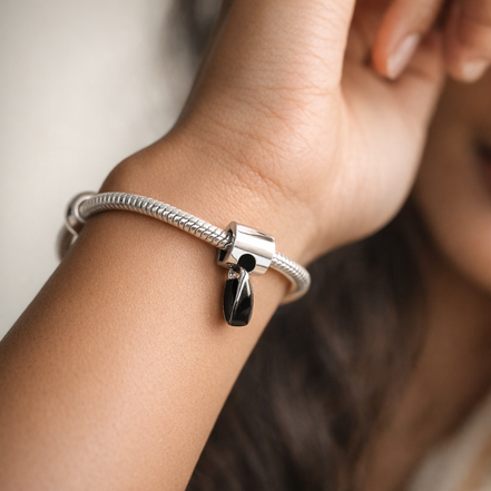Letter I Alphabet Charm — worn on wrist