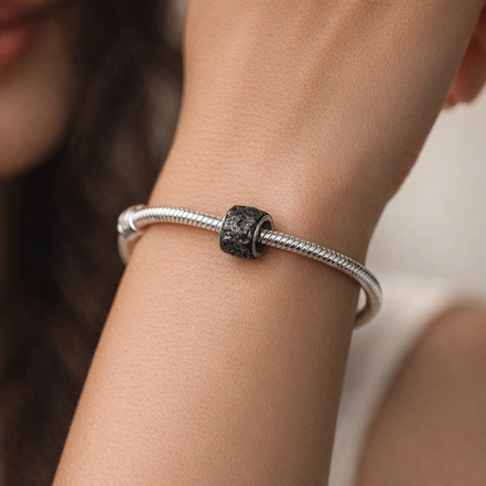 Letter J Alphabet Charm — worn on wrist