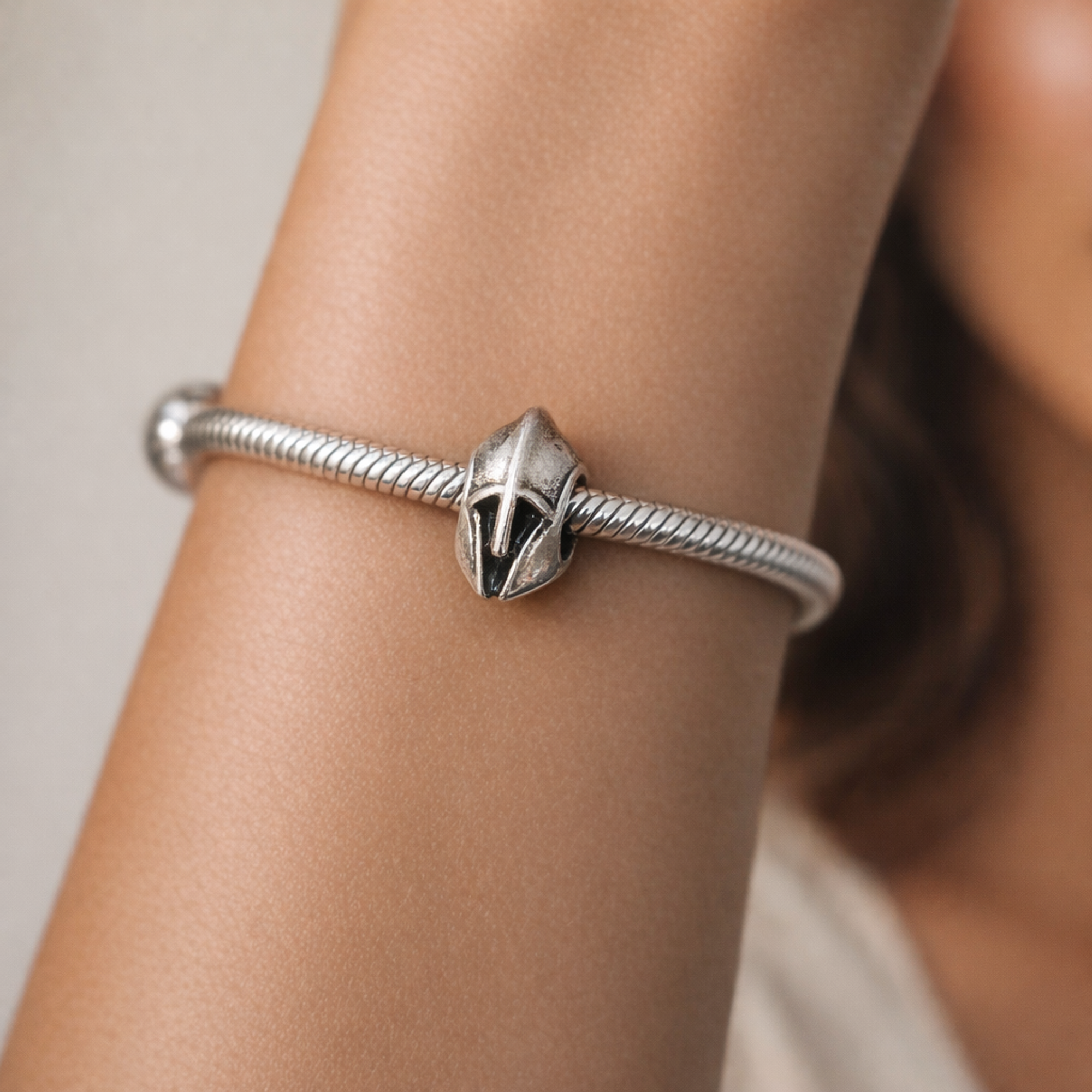 Letter P Alphabet Charm — worn on wrist