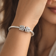 Letter U Alphabet Charm — worn on wrist