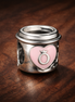 Take a Break Coffee Cup Charm — display on walnut