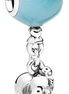 Sterling Silver Baby Elephant with Blue Enamel Balloon Dangle Charm