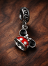 Mickey Shorts Twin Dangle - Mickey Shorts Twin Dangle Charm — display on walnut