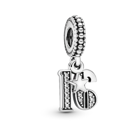 16th Celebration Charm - ZZ884 - 797261CZ image 1