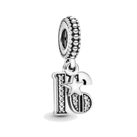 16th Celebration Charm - ZZ884 - 797261CZ image 2