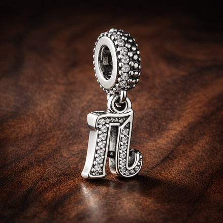 16th Celebration Charm — display on walnut