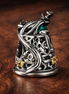 Disney Tinker Bell Celestial Thimble Charm — display on walnut