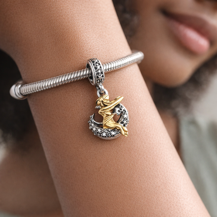 Disney Tinker Bell Celestial Night Dangle Charm — worn on wrist