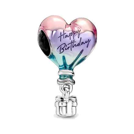 Happy Birthday Hot Air Balloon Charm