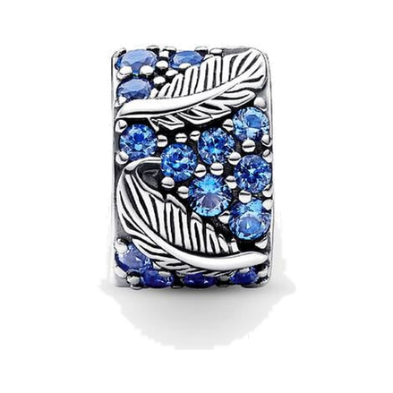 Curved Feather & Pavé Clip Charm