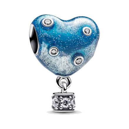 Hot Air Balloon Heart Charm