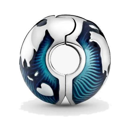 Blue Globe Clip Charm