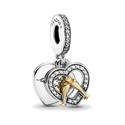 Two-tone Happy Anniversary Dangle Charm