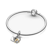 Two-tone Happy Anniversary Dangle Charm