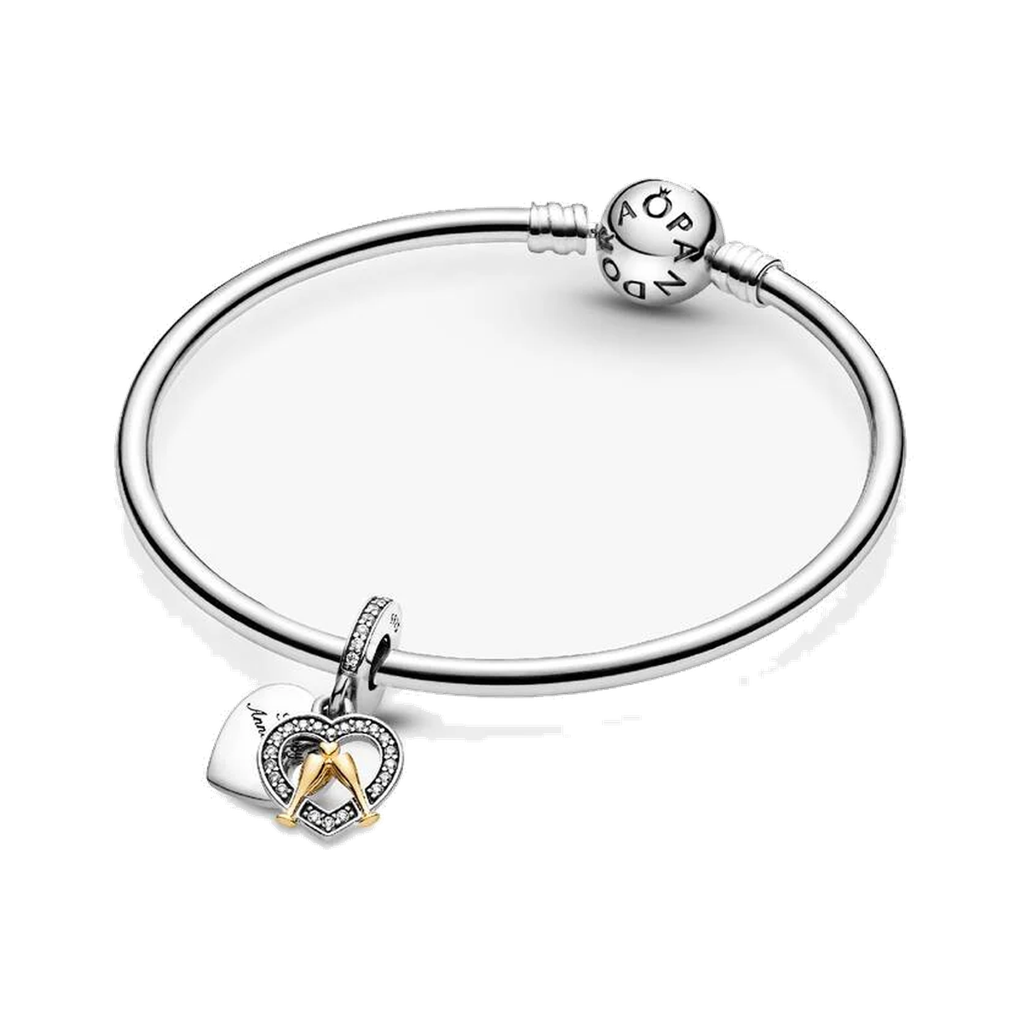 Two-tone Happy Anniversary Dangle Charm