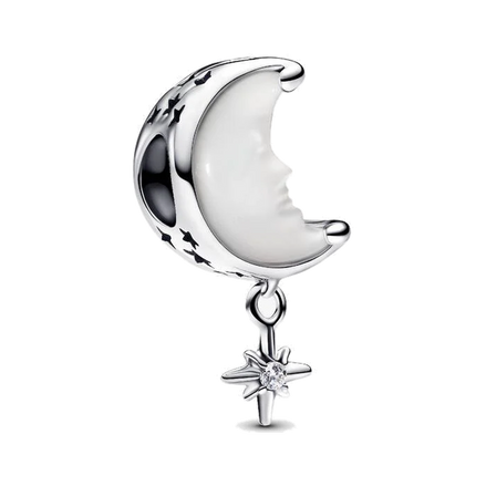 Moon & North Star Charm