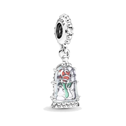 Disney Beauty and the Beast Enchanted Rose Dangle Charm