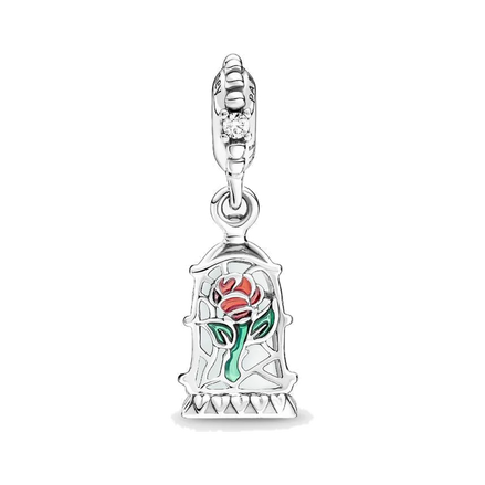 Disney Beauty and the Beast Enchanted Rose Dangle Charm