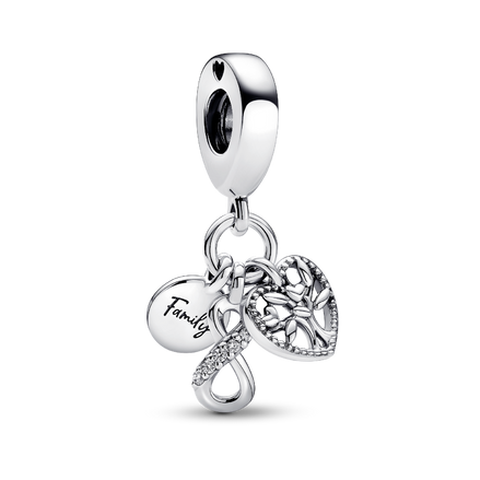 Family Infinity Triple Dangle Charm