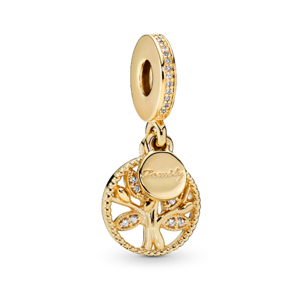Sparkling Family Tree Dangle Charm