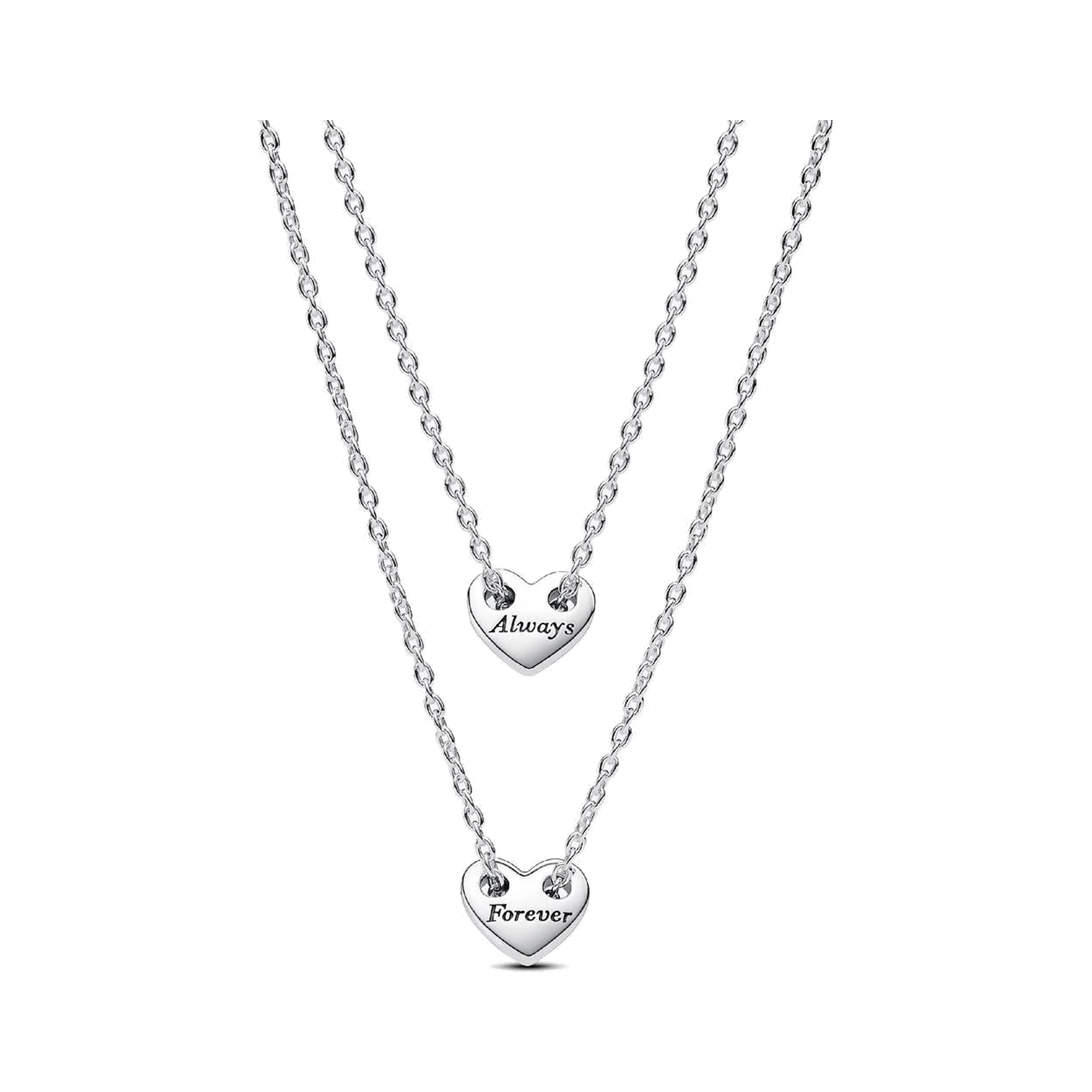Forever & Always Splittable Heart Collier Necklaces Necklace