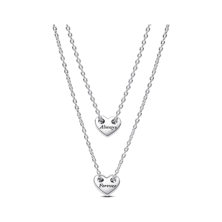 Forever & Always Splittable Heart Collier Necklaces Necklace