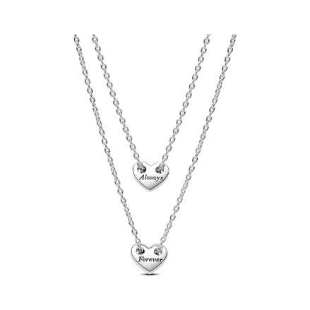 Forever & Always Splittable Heart Collier Necklaces Necklace